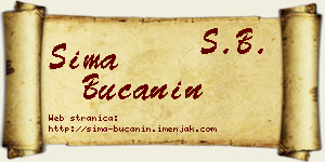 Sima Bučanin vizit kartica